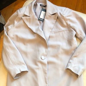 Nasty Gal grey longline blazer